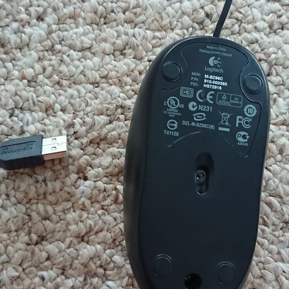 logitech laser wired mouse